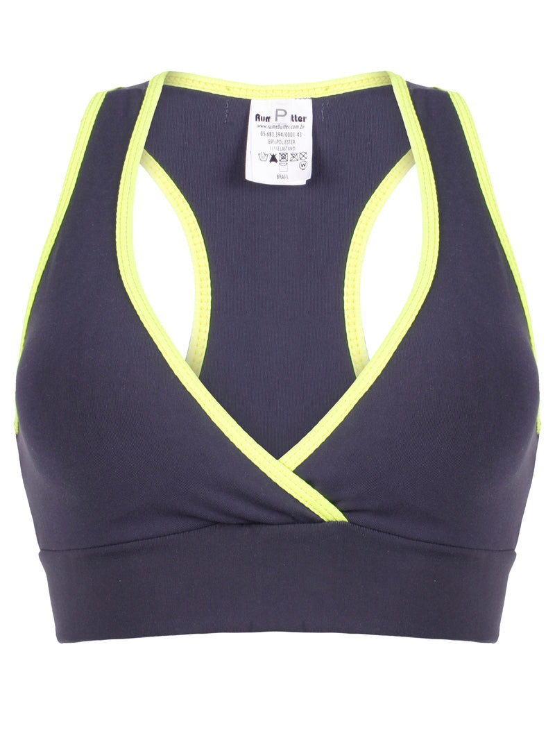 Top Bat Girl Cinza e Amarelo
