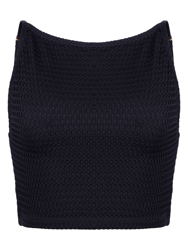 Top Cropped Rede Preto Com Tela