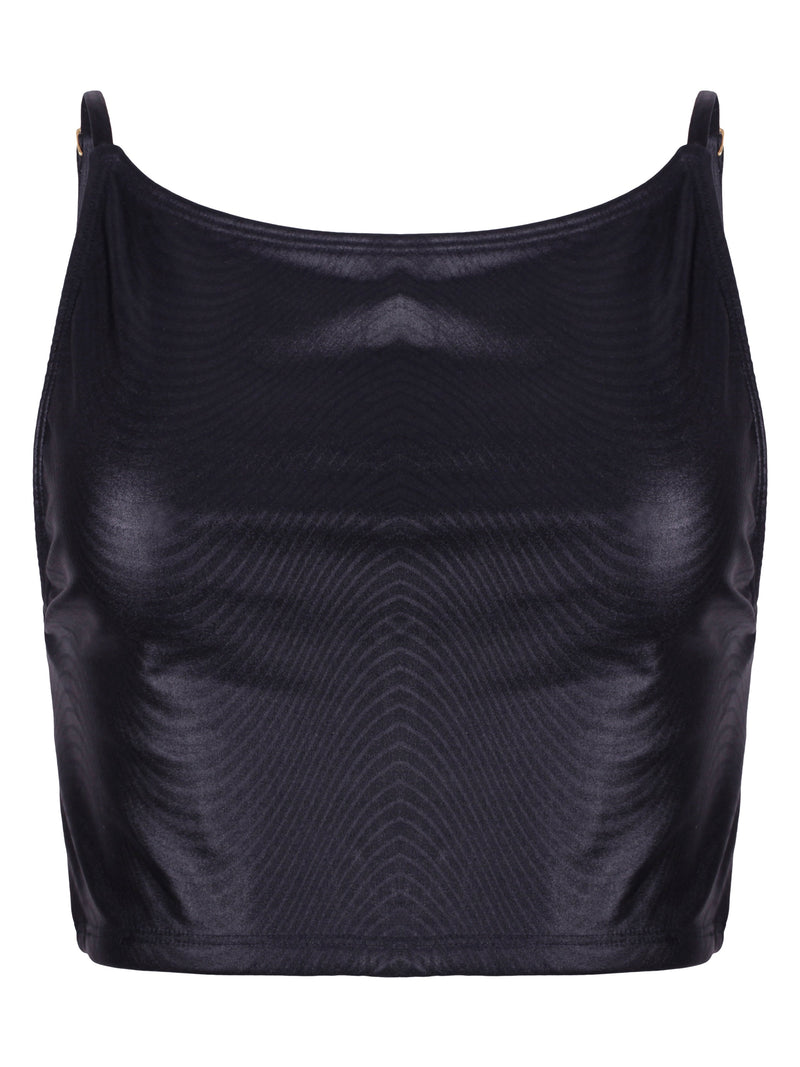 Top Cropped Rede Preto Jacard